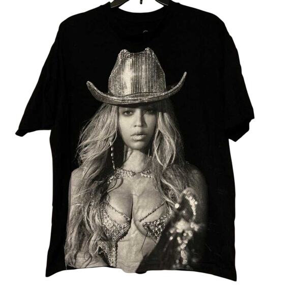 BEYONCE RENAISSANCE WORLD TOUR NEW COWBOY HAT T-SHIRT, New w/o Tag - Picture 1 of 4